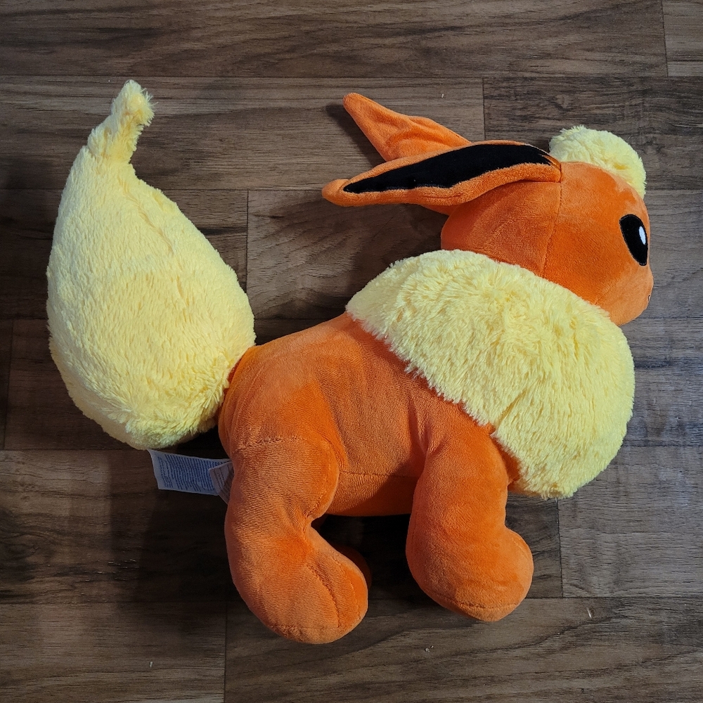 BAB Build A Bear Workshop Pokemon Flareon 17" Orange Plush Animal No Sound